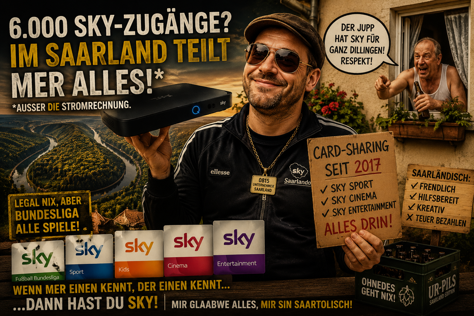 Saarländer verkauft Sky-Zugänge – "Ei jo, Teilen is doch sozial!"
