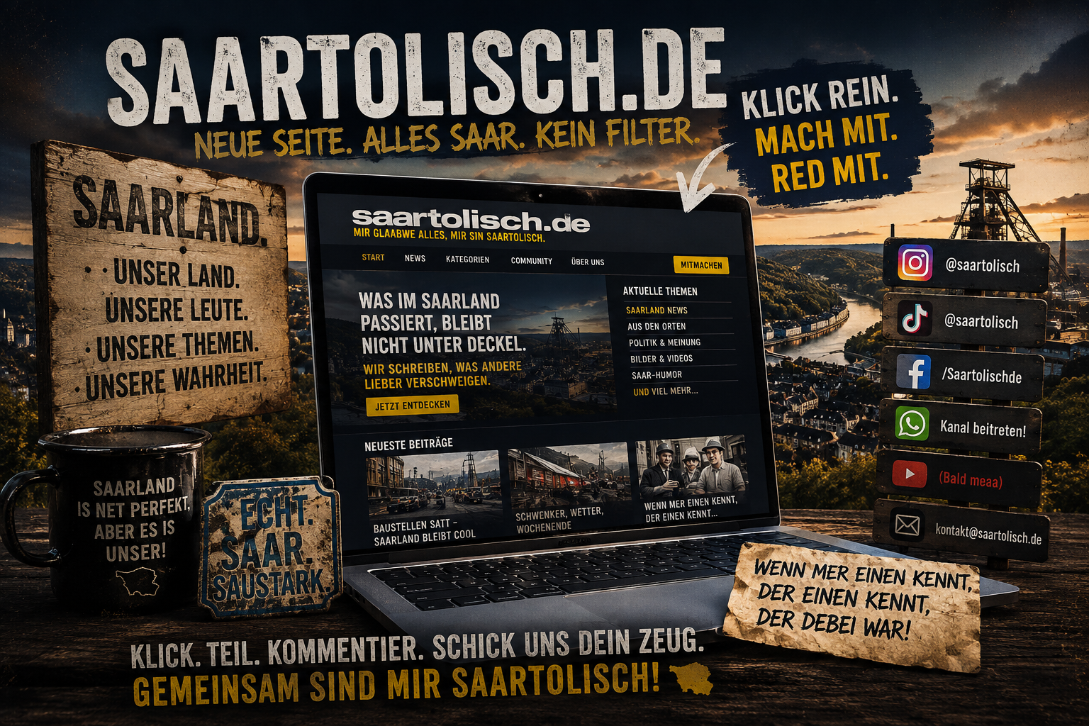 Saartolisch.de is do – unn jetzt simmer draan!