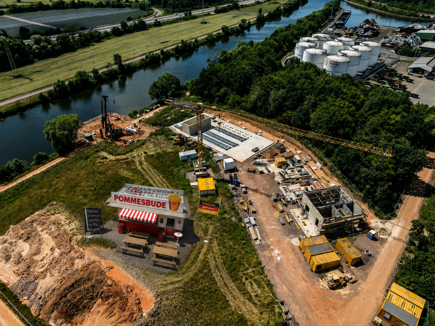 Großbaustelle am Saarhafen sorgt für Gerüchte