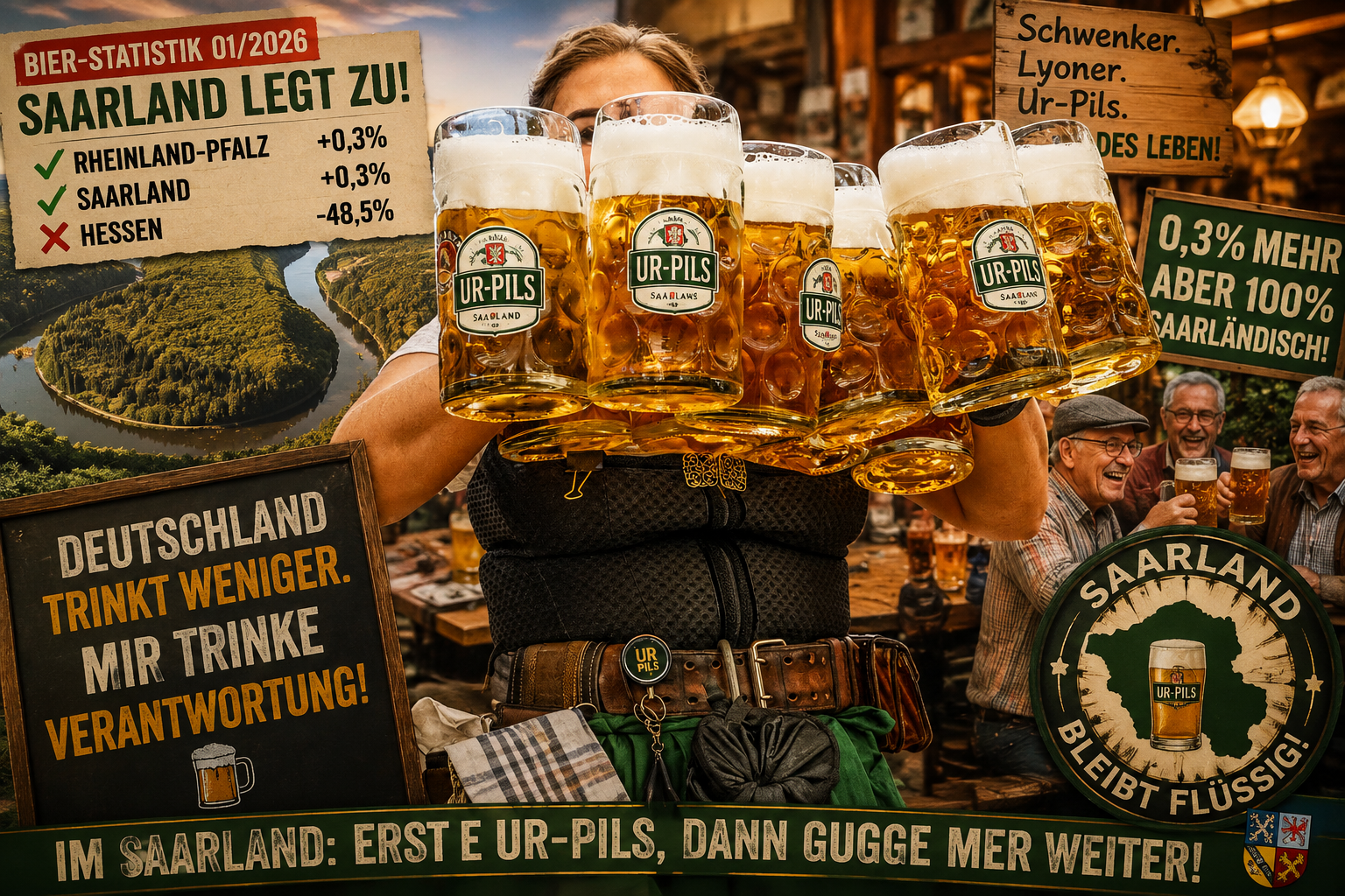 Bier-Statistik: Saarland rettet Deutschland vorm Verdursten
